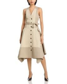 Patchwork Sleeveless Belted Utility Dress at Bloomingdales