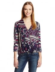 Patchwork print top by Lucky Brand at Amazon