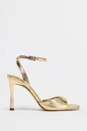 Patent Effect Heeled Sandals at Zara