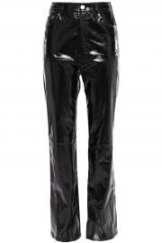 Patent-leather straight-leg pants at The Outnet