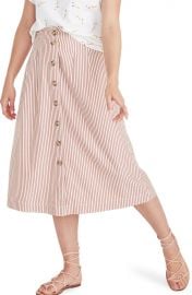 Patio Stripe Button Front Midi Skirt at Nordstrom Rack