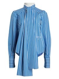 Patou Lavallire Striped Blouse at Farfetch