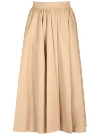 Patou Volume Peplum Hem Midi Skirt at Cettire