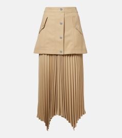 Patricka cotton midi skirt in beige - Veronica Beard at Mytheresa