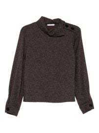 Patrizia Pepe high-neck Sweater Brown at Farfetch