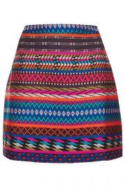 Patterned Blanket A-Line Skirt at Topshop