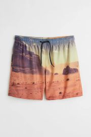 Patterned Swim Shorts - Beigedesert - Men  HampM US at H&M