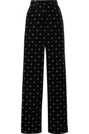 Paul   Joe - Glittered velvet straight-leg pants at Net A Porter