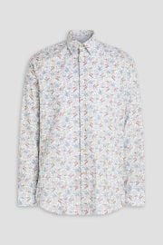 Paul Smith Floral Print Organic Cotton Shirt at The Outnet