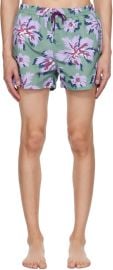 Paul Smith Green Palmera Swim Shorts at ssense