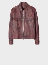 Paul Smith Hand-Painted Leather Jacket REVERSIBLE at Reversible