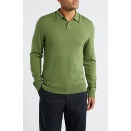 Paul Smith London Long Sleeve Tipped Wool Polo Sweater at Nordstrom