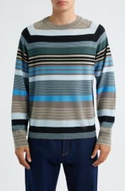 Paul Smith London Stripe Merino Wool Crewneck Sweater at Nordstrom