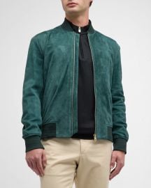 Paul Smith Menx27s Suede Bomber Jacket at Neiman Marcus