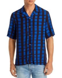 Paul Smith Navy Blue Geo Box Print Camp Shirt Bloomingdales at Bloomingdales