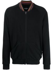 Paul Smith striped-collar logo-patch Jacket Black at Farfetch