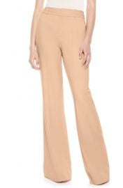 Paula Pintuck Slit Hem Wide Leg Wool Blend Pants at Nordstrom