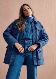 Paulin Coat in Vintage Blue at Sezane