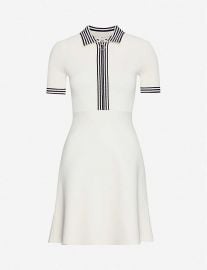 Paulzy Stripe-Trim Knit A-Line Dress by Sandro at Selfridges