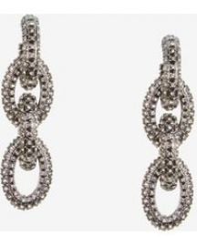 Pave Chain-Link Earrings at Bcbg