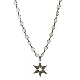 Pave Diamond Star Necklace at Shalla Wista