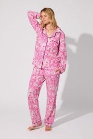 Paw-fectly Pink Long Sleeve Classic Stretch Jersey PJ Set - Bedhead Pajamas at Bed Head PJs