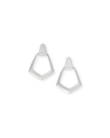 Paxton Hoop Earrings in Bright Silver at Kendra Scott