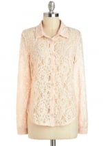 Peach lace blouse like Lemons at Modcloth