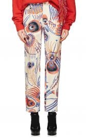 Peacock-Feather-Print Jeans at Barneys