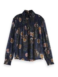 Peacock Print High Neck Top at Scotch & Soda