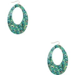 Peacock printed earrings at Forever 21