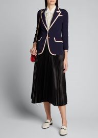 Peak-Lapel Two-Button Cady-Stretch Blazer at Gucci