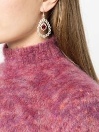 Pear Stone Orbital Earrings at Marchesa