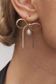 Pearl Bow Earrings3 at Anthropologie