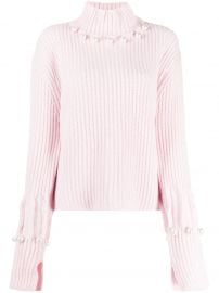 Pearl Embellished Knit Sweater by JW Anderson at Farfetch