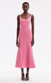 Pearl-Embellished Midi Dress By Oscar De La Renta at Moda Operandi