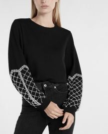 Pearl Embellished Sweater by Express at Express