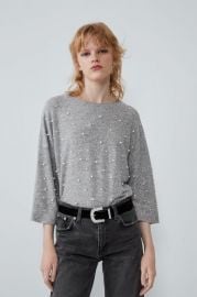 Pearl Studded Top by Zara at Zara