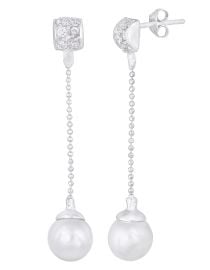 Pearl linear drop earrings at Lord & Taylor