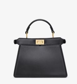 Peekaboo ISeeU Petite - Black padded nappa leather bag Fendi at Fendi