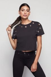 WornOnTV: Jane’s black cropped grommet tee on The Bold Type | Katie ...