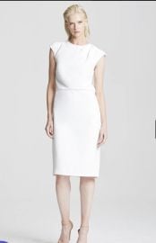 Pencil Dress in Linen White at eBay