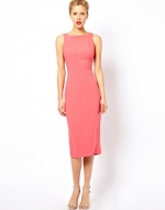 Pencil dress with bow back at Asos