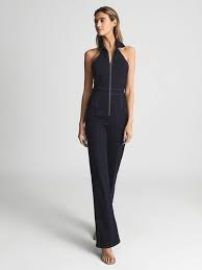 Pennie Halter Jumpsuit at Reiss