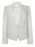 Penny's grey blazer at Glassworks