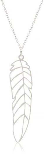 Penny's silver feather necklace at Amazon