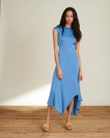 Peony Crepe-Back Satin Dress at Veronica Beard