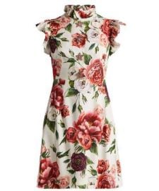 Peony-Print Ruffle-Trimmed Dress by Dolce & Gabbana at Matches