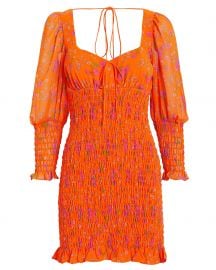 Peony Smocked Dress at Intermix