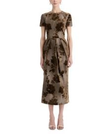 Peony Velvet Jacquard Dress at Bloomingdales